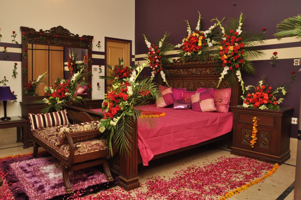 Wedding Room Decoration Ideas in Pakistan for Bridal Bedroom Images