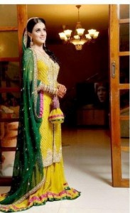 Bridal Mehndi Dresses 2018