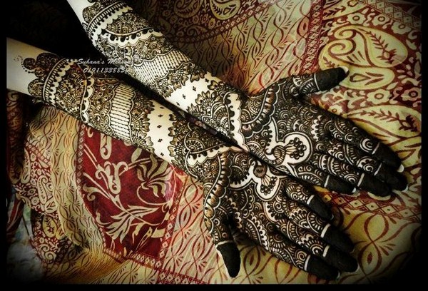 fancy mehndi designs for wedding