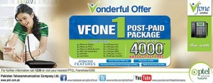 Vfone Postpaid Package ONE launched by PTCL