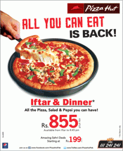 “Pizza Hut” Ramadan Offer Unlimited Pizza deal at Iftar