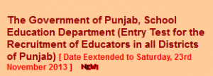 Application Submission date extend Punjab Arts, science Teacher/Educator Jobs 2013 