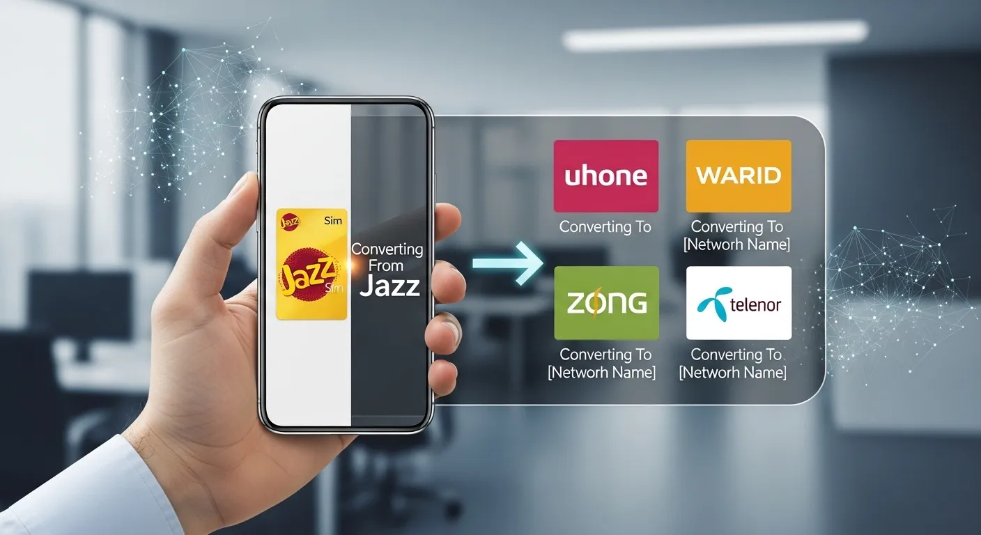 How to Convert Jazz Sim, Number to Ufone, Warid, Zong, Telenor Network