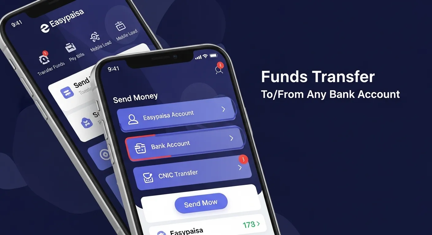 Easypaisa Funds Transfer To From Any Bank Account Charges Range Procedure