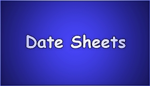  Date Sheet 