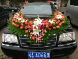 black wedding car decoration