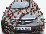 wedding car decoration back