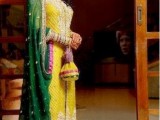 bridal mehndi dresses latest fashion