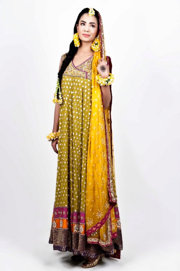 latest bridal mehndi dresses collection