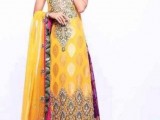 yellow mehndi dresses for bride