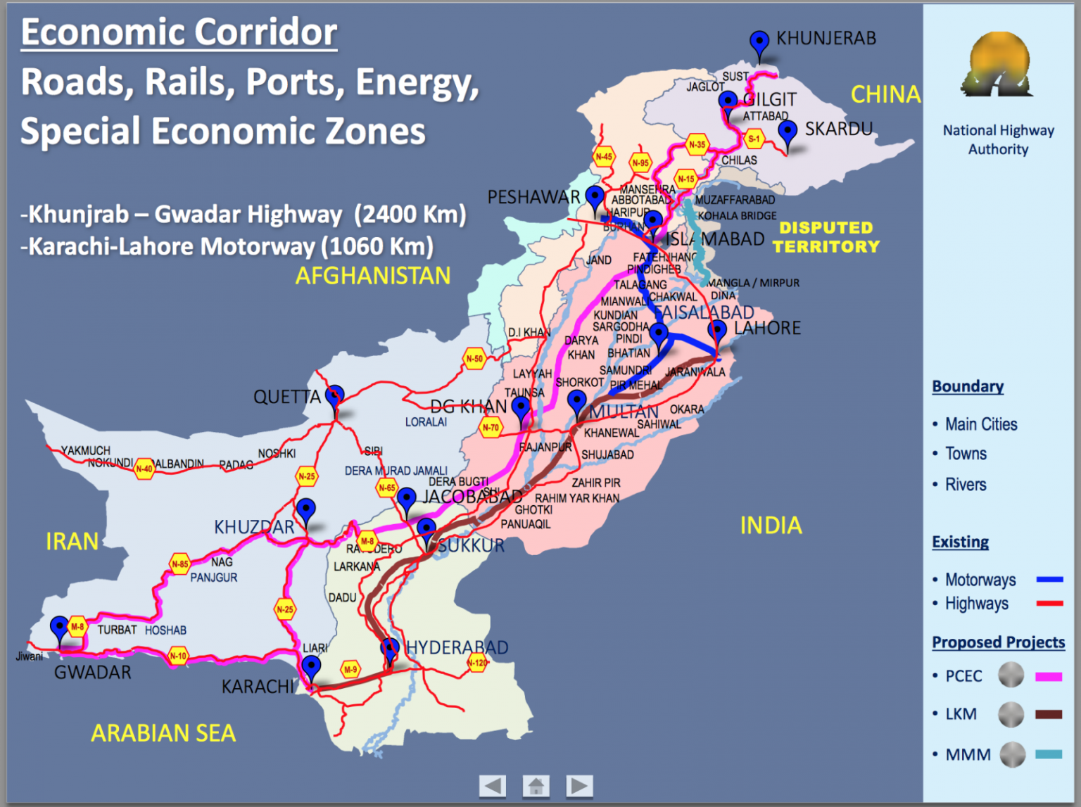 China Pakistan Economic Corridor CPEC Route Map