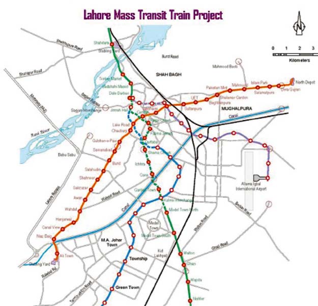 Orange Line Metro Train Lahore Route Map Station Schedule Timing