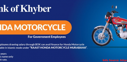 Bank of Khyber Motorcycle Scheme for Honda Bike Loan