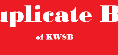 KWSB Duplicate Bill 2025 of Karachi Water and Sewerage Board