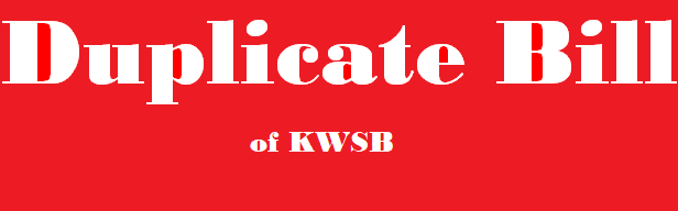 KWSB Duplicate Bill of Karachi Water and Sewerage Board